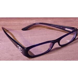 Chanel 3129-H-B Eyeglasses Frames Purple Rhinestone Logo 53-16-135 Made in Italy